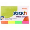 Закладки-разделители бумажные с липким краем Stick-n paper index, 20 x 50 мм, 50 л. x 4 цвета, неон